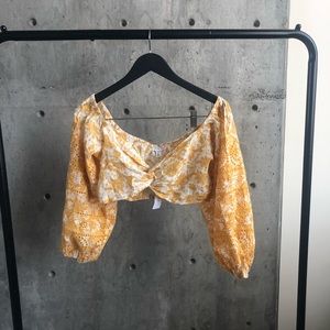 NWT Topshop Off The Shoulder Crop Top